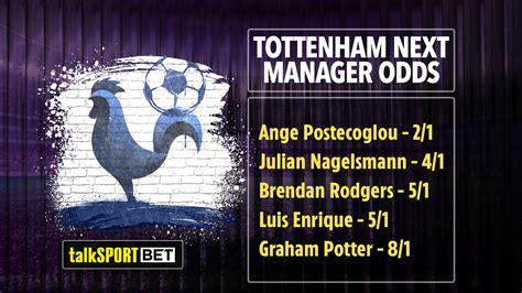 next tottenham manager odds